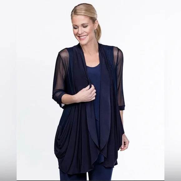 JM Richard’s Cardigan Jacket – Sheer 3/4 Sleeves – Size 12 - Picture 1 of 6